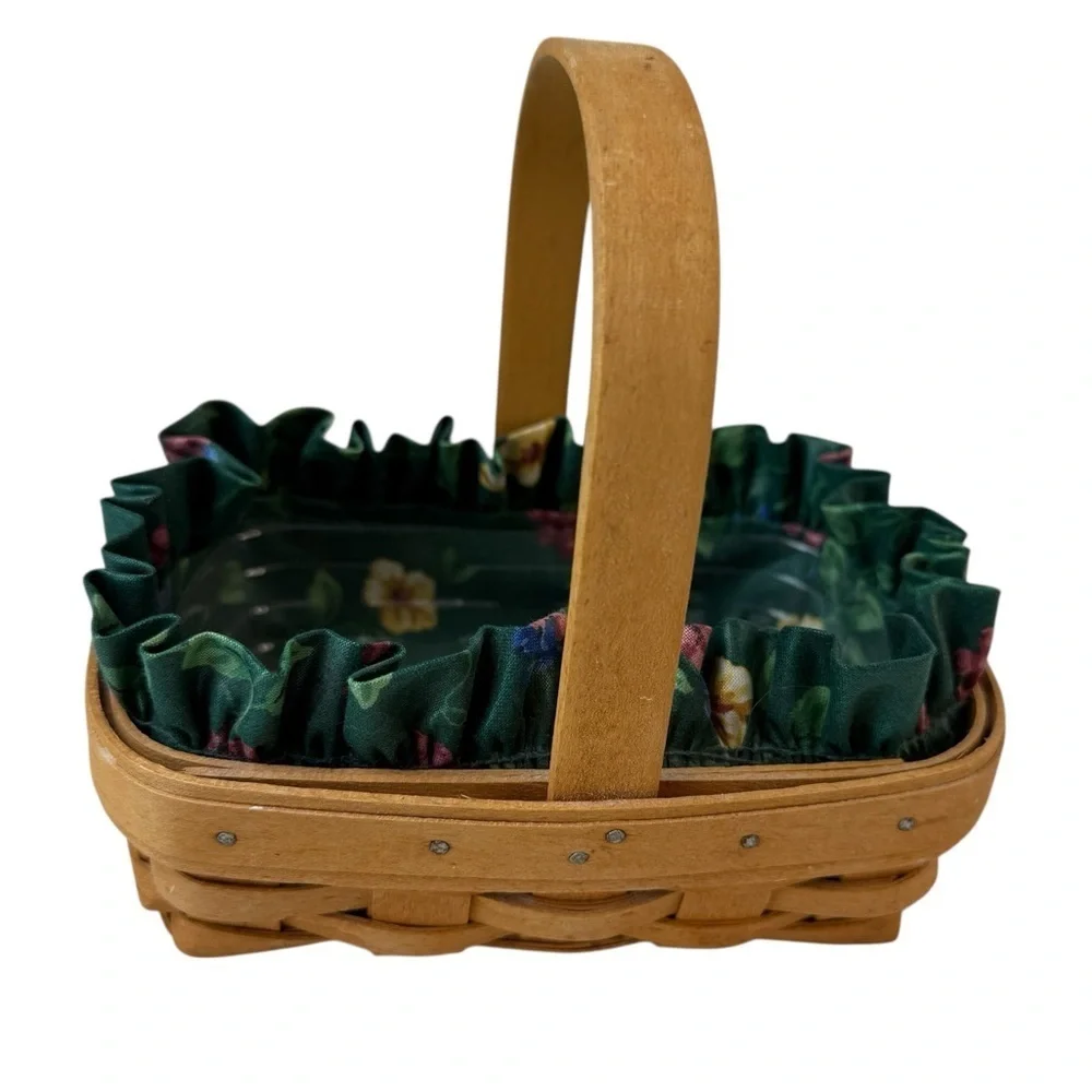 Longaberger Basket with Green Liner